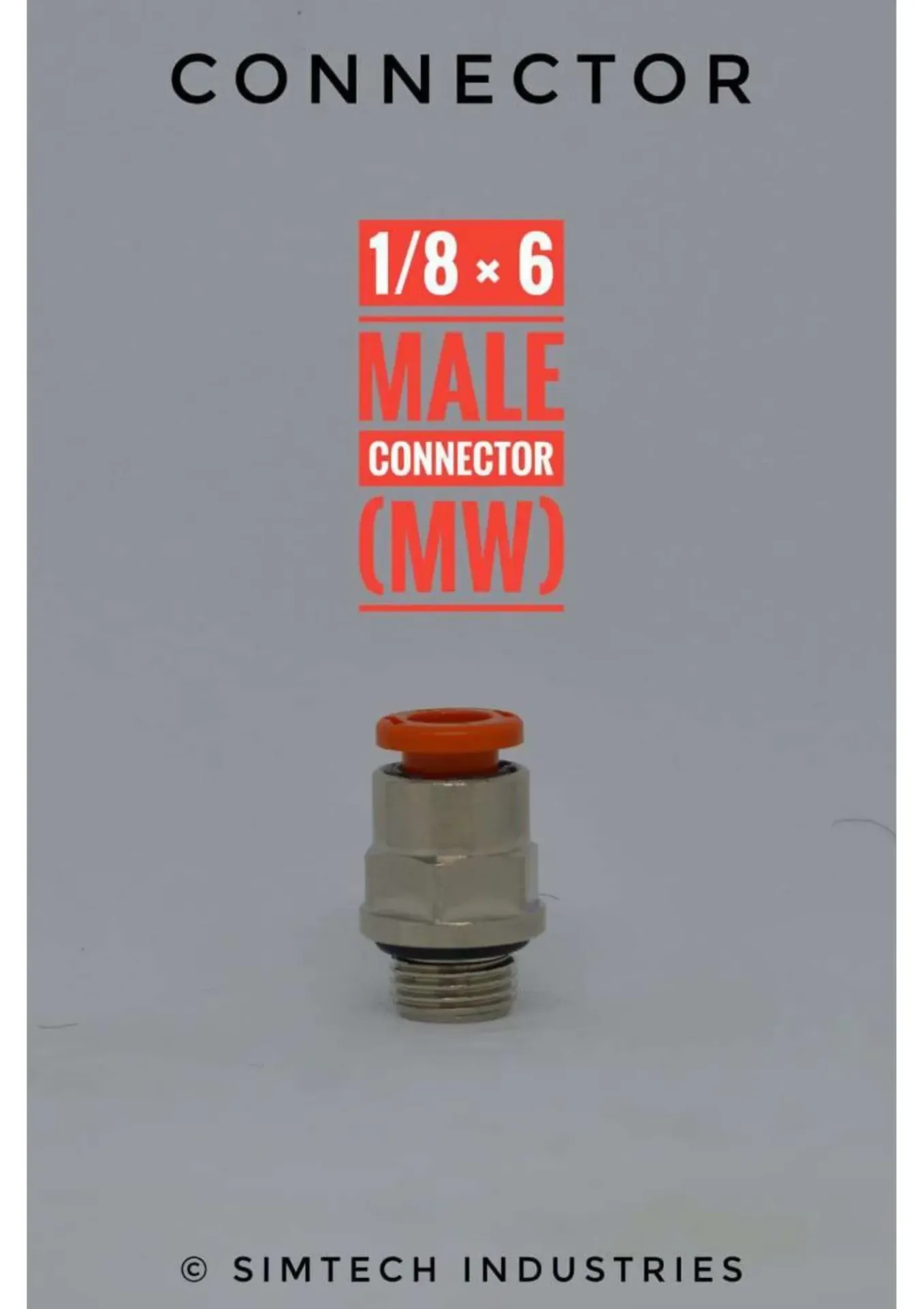 MALE CONNECTOR 1/8 X 6 (MW)